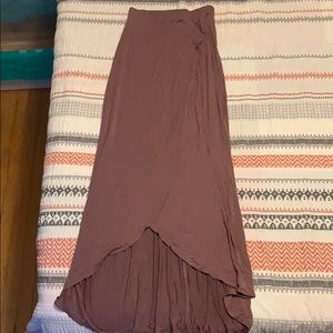 Mauve split long skirt